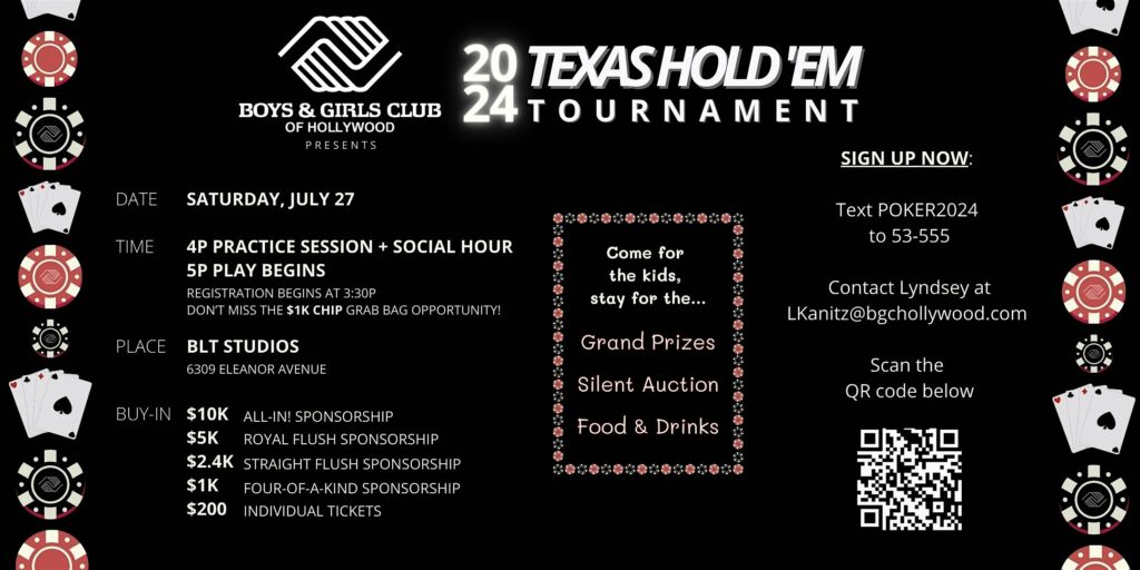 2024 Texas Hold 'Em Tournament | Boys & Girls Club Hollywood